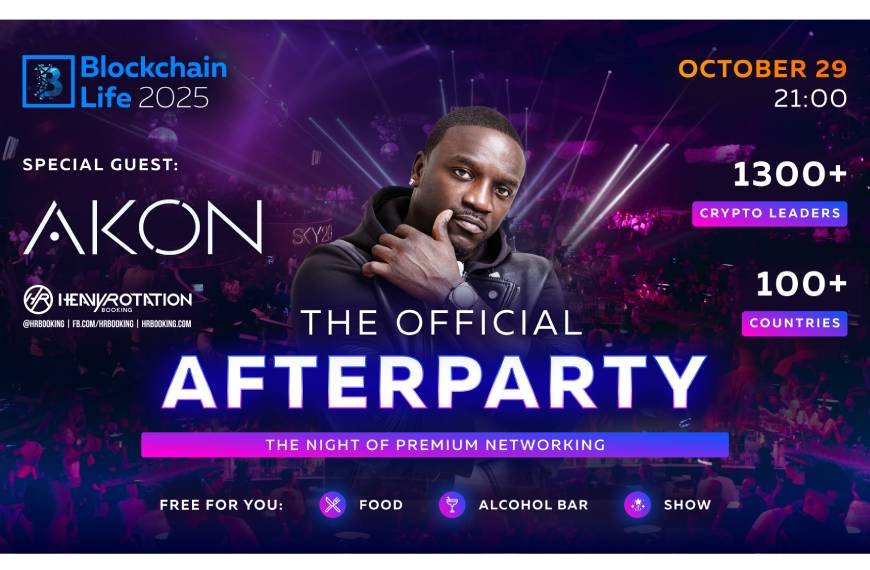 Blockchain Life 2025 in Dubai – the legendary Akon will perform an exclusive set at the official Afterparty
